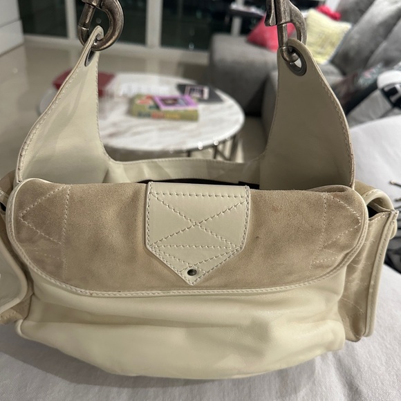 Christian Dior Cream Leather & Suede Street Chic Shoulder Bag - Picture 4 of 8